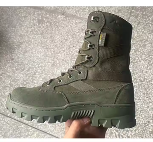 Bottes de combat en daim TSB05 en cuir de vachette vert olive et marron coyote, légères, respirantes, avec manches en toile Oxford, pour 3 saisons - Product Image 2