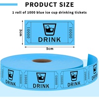 Lot de 1000 jetons de valeur en rouleau, bons de boissons bleus de haute qualité pour les événements, les tombolas, charme discret et design pratique