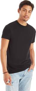 T-shirt ras du cou en coton et polyester évacuant l'humidité pour hommes-Long multi-packs disponibles motif solide 210 grammes de tissu tricoté - Product Image 4