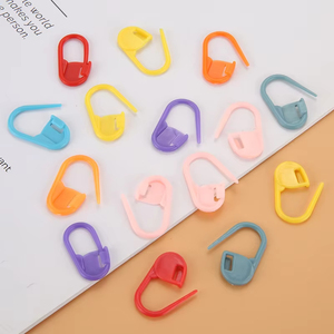 คลิปหนีบเข็มพลาสติกสำหรับถักโครเชต์มาร์กเกอร์งานฝีมือทำจากเหล็กขนาด1มม. 100 - Product Image 2