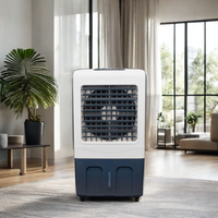 Pendingin Udara AC/DC Listrik Efisiensi Tinggi untuk Dalam dan Luar Ruangan, Kipas Pendingin Air Evaporatif Industrial Baru untuk RV
