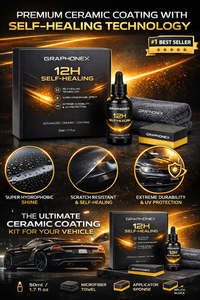 GRAPHONEX 12H นาโน โบรโอฟีน โค้ทติ้ง เทคโนโลยีซ่อมแซมตัวเองได้ โพลิเมอร์ขั้นสูงเสริมความแข็งแรง ปกป้องสีรถยนต์ 50 มล. ระดับมืออาชีพ - Product Image 3