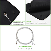 Tapis de mise à la terre universel en cuir pour livraison directe, cordon droit de 4,5 m, protection antistatique contre les radiations, tailles personnalisables