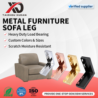 XUDAN Moderne Metall-Sofabeine L-förmig Kaltgewalzte Stahlmöbelfüße mit Kunststoffpolstern für Heim- und Gewerbemöbel
