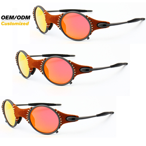 Lunettes de <span class=keywords><strong>soleil</strong></span> unisexes à monture métallique pour sports de plein air, style cycliste, en alliage personnalisé, polarisées, protection UV400 pour hommes et femmes - Product Image 1