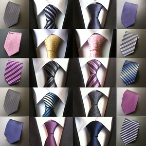 <span class=keywords><strong>Cravate</strong></span> unie en polyester à rayures, 10 couleurs, Zhejiang, vente en gros, pas cher, livraison directe, vert, noir, jaune - Product Image 1