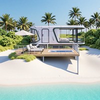 2025 Premium Space Capsule Maison Modulaire 2 Chambres Design de Luxe Fenêtres Panoramiques Architecture Inspiré Resort Expérience