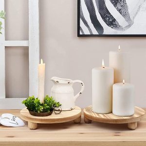 Lot de 2 supports de piédestal <span class=keywords><strong>en</strong></span> <span class=keywords><strong>bois</strong></span> pour présentation, plateau rond <span class=keywords><strong>en</strong></span> <span class=keywords><strong>bois</strong></span> pour comptoir de cuisine, support <span class=keywords><strong>en</strong></span> <span class=keywords><strong>bois</strong></span> pour pot de plantes - Product Image 3