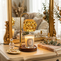 Lampe à cire fondante sans flamme ni fumée avec minuterie 2-8H, en verre bulle motif raisin, pour un effet de fusion uniforme