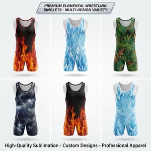 Singlet de Lucha Personalizado por Sublimación, MOQ Bajo, Traje de Compresión Duradero y Altamente Elástico, Corte Atlético para Competencia, Singlets de Gimnasio - Product Image 3