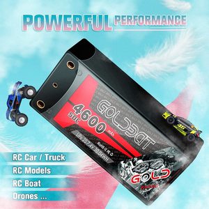 แบตเตอรี่ลิเธียม GOLDBAT คุณภาพสูง แบบชาร์จได้ 4600mAh 50C 7.4V 2S  แบบกล่องแข็ง สำหรับรถบังคับวิทยุ ของเล่น แบตเตอรี่แพ็ค - Product Image 5