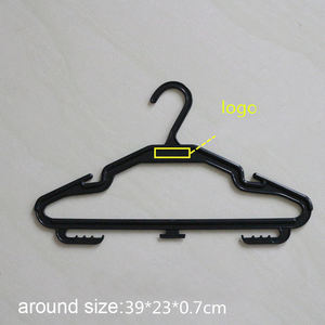 Cintres à vêtements en plastique ABS bon marché personnalisés, non multifonctionnels, avec encoches, moulés par injection, pour usage hôtelier, rangement de sacs - Product Image 2