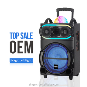 Sistema de Sonido Portátil Inalámbrico <span class=keywords><strong>para</strong></span> Fiestas NDR M081 M121, Altavoz con Trolley <span class=keywords><strong>para</strong></span> Karaoke de 12 Pulgadas, Alta Fidelidad, <span class=keywords><strong>para</strong></span> Exteriores, con 2 Micrófonos, Bluetooth, <span class=keywords><strong>para</strong></span> el Hogar - Product Image 3