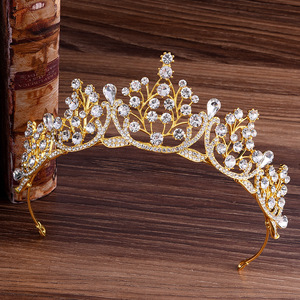 Couronne de mariée européenne américaine, accessoire de cheveux pour femmes, couronne de princesse pour concours de beauté, couronne de mariage pour adultes de 18 ans, diadèmes - Product Image 4