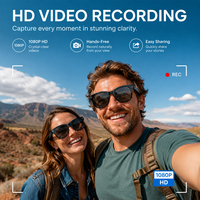 Lunettes de traduction intelligentes SENBONO M89-S AI avec lentilles photochromiques, caméra HD, appels sans fil, assistant vocal, caméra intégrée