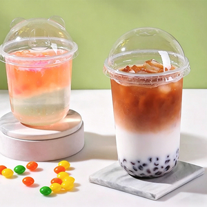 360ml/500ml/700ml Transparent Food Grade PP Disposable U shape <b>Cups</b> Lids Bubble Tea Customizable Sizes Logos Printed QS/ISO9001 - Product Image 1