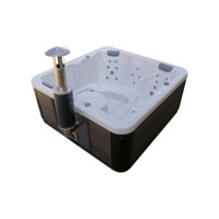 Bain à remous extérieur autoportant à chauffage bois avec 2 méthodes de chauffage, spa de massage confortable, modèle JW-2241