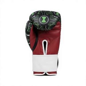Gants de boxe unisexes en cuir véritable antidérapants pour adolescents et adultes, motif circuit vert, pour entraînement et sparring jeunesse - Product Image 2