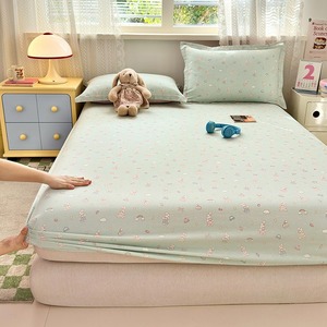 Drap-housse en coton 1,5 m à imprimé dessin animé, housse de lit pour dortoir étudiant, protège-matelas, utilisation quatre saisons - Product Image 2