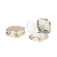 A716-A Boîte carrée vide de luxe pour coussin d'air, conteneur compact pour emballage cosmétique, couleur nude, prix de gros