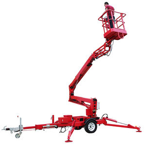 UNW Remote Control 10mTelescopic Arm rotasi 360 derajat 200kg Towable Boom pengangkat Cherry Picker - Product Image 3