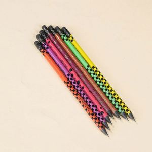 Gommes en bois noir personnalisées de qualité supérieure, crayons de couleur haute visibilité pour enfants, vente en gros, très demandés - Product Image 1