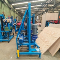 Petite foreuse de puits d’eau 130 m moteur électrique 7,5 kW 220 V 380 V machine portable de forage pour l’eau