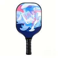 Raket Pickleball Fiberglass 16mm dengan Permukaan Bertekstur Inti Sarang Lebah Ergonomis Ringan Portabel untuk Olahraga Luar Ruangan