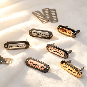 Customized Metal Brand <b>Name</b> <b>Labels</b> Sewing Metal Logo Badges Personalized Private Tags for Jeans, Bags & Clothing - Product Image 1