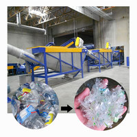 Nouvelle ligne de lavage de bouteilles en plastique PP/PE avec ouvre-balle et machine de recyclage automatique