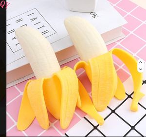 Vente en gros de bananes pelées artificielles en peluche, jouets créatifs à presser et élastiques, farces et jeux anti-stress en - Product Image 3