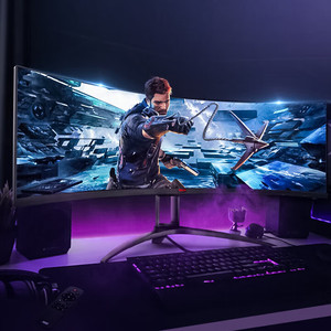 จอเกม PC 49นิ้วหน้าจอแอลอีดี165Hz จอโค้งหน้าจอ HD สำหรับเล่นเกมจอภาพคอมพิวเตอร์จากโรงงานขายส่ง - Product Image 1