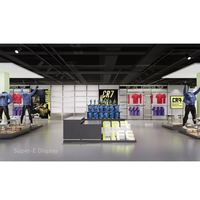 Porte-vêtements en métal personnalisé, moderne et écologique, pour boutique de sport, magasin, mobilier d'exposition