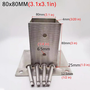 Tự làm trang trí có thể điều chỉnh 2 inch Kim loại sàn kim loại mạnh nhất Neo gỗ hàng rào bài - Product Image 4