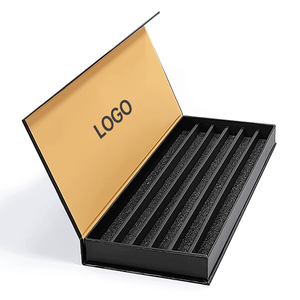 Wholesale Portable Book Shape Rigid Magnetic Cardboard <b>Gift</b> <b>Box</b> Embossing <b>Black</b> Luxury Jewelry Packaging for Bracelet Necklace - Product Image 3