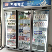 Vitrine Réfrigérée Commerciale BESFRESH 5 Portes, Réfrigérateur Sans Givre à Refroidissement par Air, Affichage LED, Contrôle Numérique de la Température