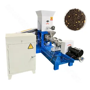 Small pellet diesel engine extruder machine fish feed with gasoline and grind