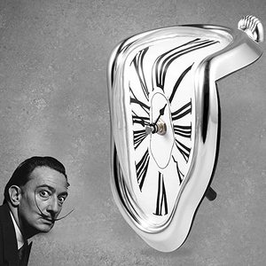 Orologio da fusione, Salvador Dali Watch orologio fuso per tavolo da scrivania decorativo per ufficio a casa regalo creativo divertente - Product Image 6