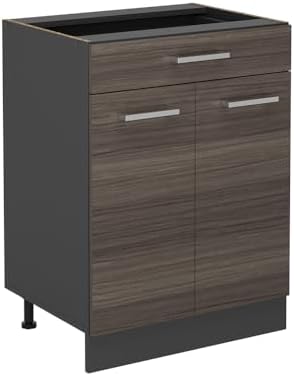 Elegant grey-base cabinet 60 inches