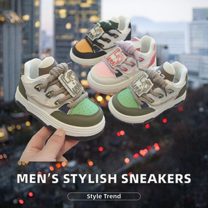 Zapatillas Casuales con Cordones para Hombre, Nuevas, Cómodas, Transpirables, de Cuero Genuino y Algodón, Elegantes, para Caminar, para Verano/Otoño/Invierno - Product Image 2
