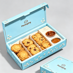 Caja para Galletas con Logotipo Personalizado, Ecológica, Hecha con Materiales Reciclados, con Separadores para Vasos, Embalaje de Cartón de Grado Alimenticio para Dulces y Pasteles - Product Image 3