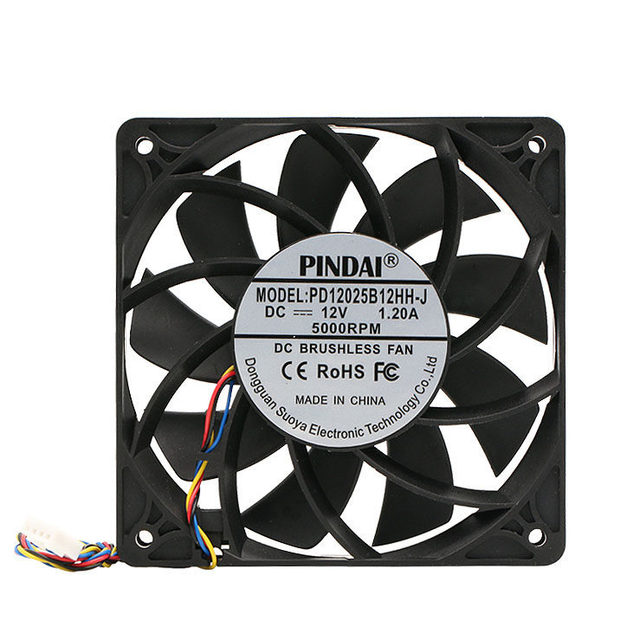 FXMK Quiet Violent 6000 to High Speed 12025 12CM 12V/24V Stainless Steel Computer Server Temperature Control Cooling Fan
