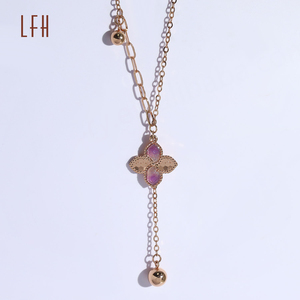 Collar de Trébol de Cuatro Hojas al por Mayor, Collar con Colgante de Trébol de Cuatro Hojas, Oro Au750, Joyería de Oro Real de 18k - Product Image 6