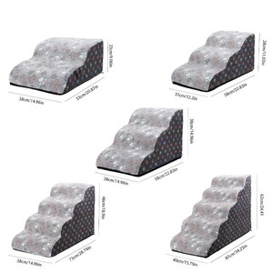 Großhandel Luxuriöse 2-Stufen Hundetreppe mit Weichem <span class=keywords><strong>Fleece</strong></span> und Schwamm Umweltfreundliche Haustierstufen für Couch und Bett - Product Image 5