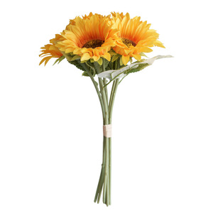 Bouquet de tournesols artificiels Runye, 6 têtes, fleurs en soie, décoration de mariage et de maison - Product Image 5