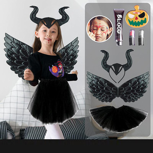 祭り衣装かわいいふり女の子ハウス衣装翼セットハロウィーン子供の天使と悪魔の衣装セット - Product Image 1