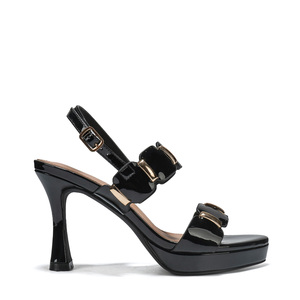 Sandali da Donna Chic Estivi con Plateau <span class=keywords><strong>e</strong></span> Tacco a Spillo, Fibbia Metallica, Comodi <span class=keywords><strong>e</strong></span> Leggeri per Feste ed Eventi Serali - Product Image 5