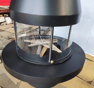 Chimenea <span class=keywords><strong>de</strong></span> aislamiento térmico personalizada Casa <span class=keywords><strong>de</strong></span> madera Uso Mesa redonda Chimenea <span class=keywords><strong>de</strong></span> acero para quemar madera - Product Image 2