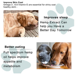 Logo kustom minyak esensial Hemp hewan peliharaan, minyak esensial kucing dan anjing mengurangi kebugaran fisik - Product Image 5