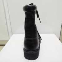LXG,8 ''Bottes de combat respirantes en cuir véritable noir avec double articulations Semelle en caoutchouc Bottes de combat populaires en Colombie HSM290